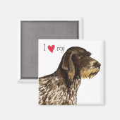 Ik hou van mijn Duitse Wirehaire Pointer Magneet (Voorkant / Achterkant)