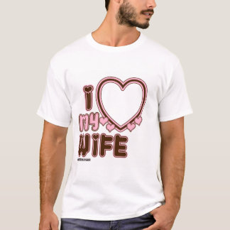 Ik hou van mijn eigen T-shirt met WIFE in PINK