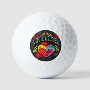 Ik hou van mijn eigen Vriendin Graffiti Golfballen