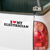 Ik hou van mijn elektricien bumpersticker (Op Truck)