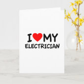 Ik hou van mijn elektricien kaart (Gele Bloem)