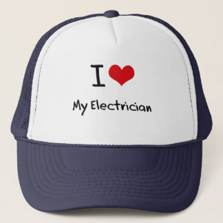Ik hou van mijn elektricien trucker pet