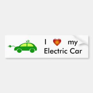 Ik hou van mijn elektrische auto bumpersticker