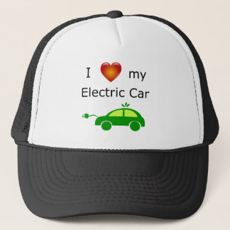 Ik hou van mijn elektrische auto trucker pet