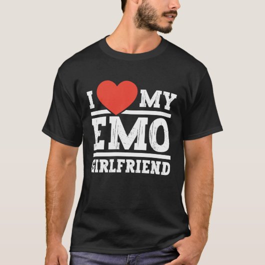 Ik hou van mijn emo vriendin emo meisjes t-shirt (Voorkant)