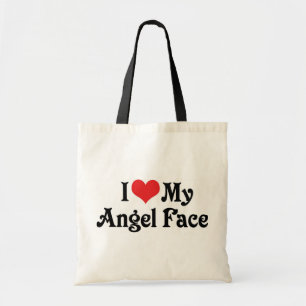 Ik hou van mijn engelachtig gezicht tote bag