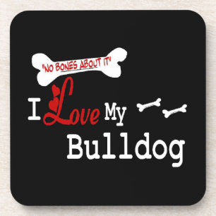 Ik hou van mijn Engelse Bulldog Bier Onderzetter