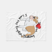 Ik hou van mijn Engelse Bulldog Dog Fleece Deken (Voorkant (Horizontaal))