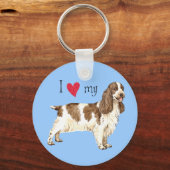 Ik hou van mijn Engelse Cocker Spaniel Sleutelhanger (Voorkant)