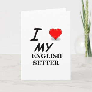 Ik hou van mijn Engelse setter Kaart