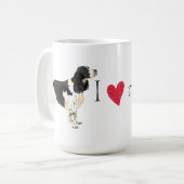 Ik hou van mijn Engelse Springer Spaniel Koffiemok (Voorkant links)