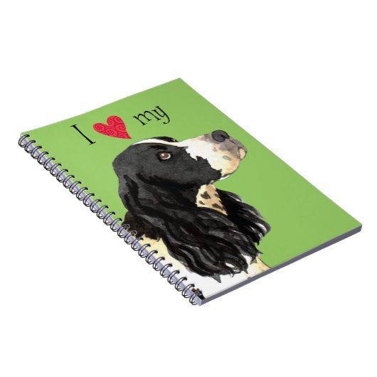 Ik hou van mijn Engelse Springer Spaniel Notitieboek (Rechterzijde)