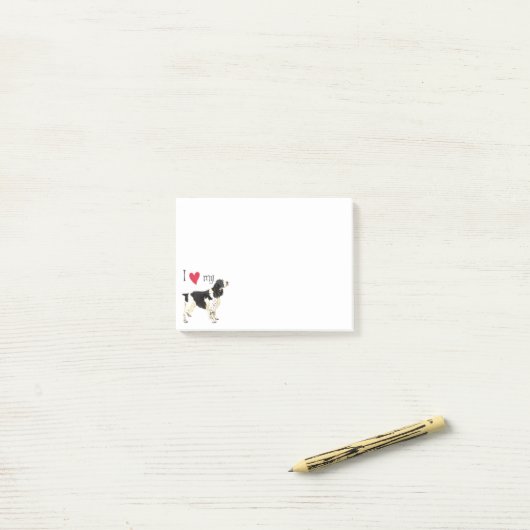 Ik hou van mijn Engelse Springer Spaniel Post-it® Notes (Op bureau)