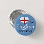 Ik hou van mijn Engelse voorouders Button (Voorkant /achterkant)