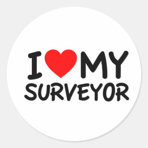 Ik hou van mijn enquête ronde sticker