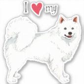 Ik hou van mijn Eskie Vinyl Sticker (Voorkant)