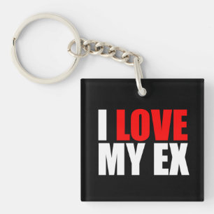 Ik hou van mijn ex sleutelhanger