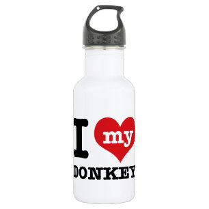 Ik hou van mijn ezel waterfles 