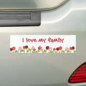 Ik hou van mijn familie bumpersticker (Op auto)
