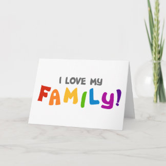 Ik hou van mijn familie kaart