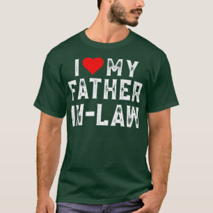 Ik hou van mijn FatherinLaw Family Matching Heart T-shirt