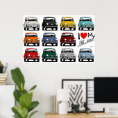Ik hou van mijn Fiat 600 Poster (Thuiskantoor)