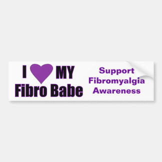 Ik hou van mijn Fibro Babe Bumpersticker