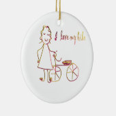 Ik hou van mijn fiets keramisch ornament (Rechts)