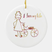Ik hou van mijn fiets keramisch ornament (Achterkant)