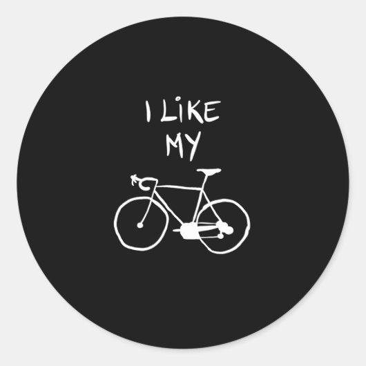 Ik hou van mijn fiets ronde sticker (Voorkant)