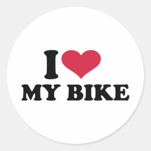 Ik hou van mijn fiets ronde sticker