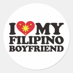 Ik hou van mijn Filipino Boyvriend Ronde Sticker