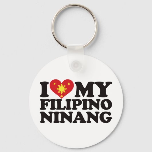 Ik hou van mijn Filipino Ninang Sleutelhanger (Voorkant)