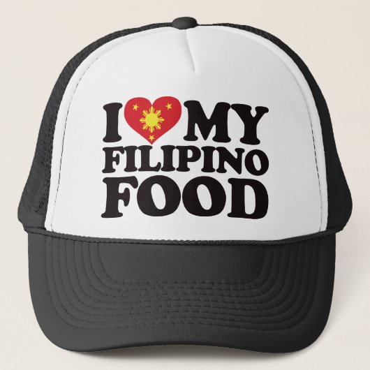 Ik hou van mijn Filippijnse eten Trucker Pet (Voorkant)