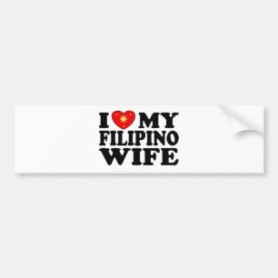 Ik hou van mijn Filippijnse vrouw Bumpersticker