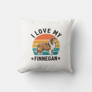 Ik hou van mijn Finnegan Vintage hondennaam shirt  Kussen