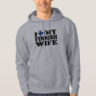 Ik hou van mijn Finse vrouw Hoodie