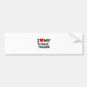 Ik hou van mijn fitnesstrainer bumpersticker