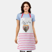 Ik hou van mijn foto van het Hond Pattern Pet Schort (Gedragen)