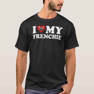 Ik hou van mijn franchie Cute French Bulldog T-shirt