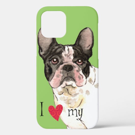 Ik hou van mijn Franse Bulldog Case-Mate iPhone Case (Achterkant)