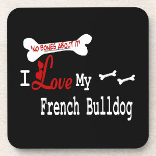 Ik hou van mijn Franse Bulldog Drankjes Onderzetter