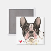 Ik hou van mijn Franse Bulldog Magneet (Voorkant / Achterkant)