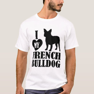 Ik hou van mijn Franse Bulldog T-shirt