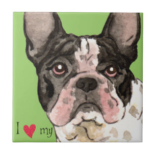 Ik hou van mijn Franse Bulldog Tegeltje