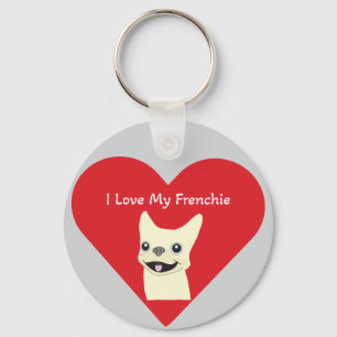 Ik hou van mijn Frenchie, Lavender Sleutelhanger