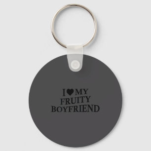 Ik hou van mijn fruitige vriend Funny Girlfriend H Sleutelhanger