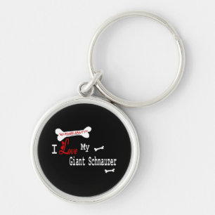 Ik hou van mijn GASTE SCHNAUZER Sleutelhanger