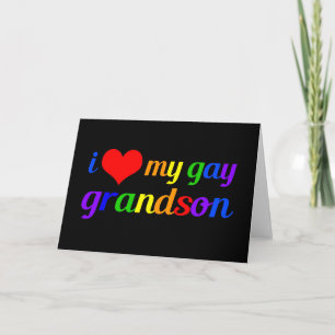 Ik hou van mijn Gay Grandson Kaart