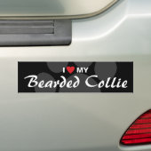 Ik hou van mijn gedekte collie bumpersticker (Op auto)